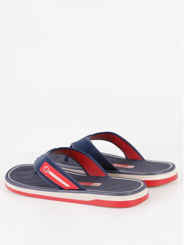 Chinelo Cartago Málaga Sport Masculino BEGE/AZUL/VERMELHO