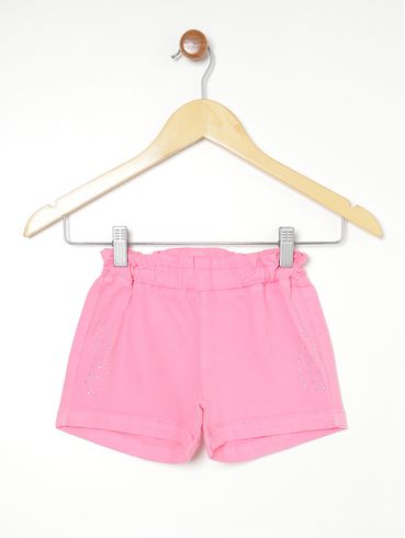 Short Sarja Infantil Para Menina - ROSA