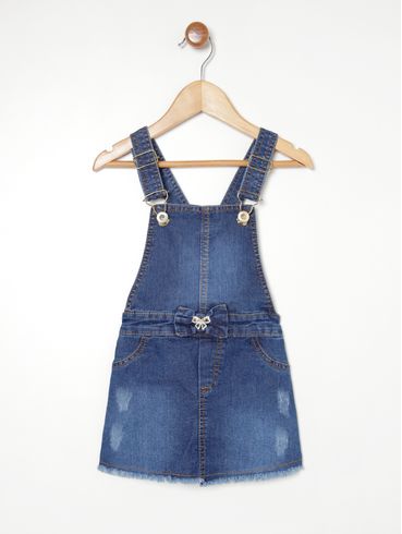 Macacão Jardineira Infantil Para Menina - AZUL