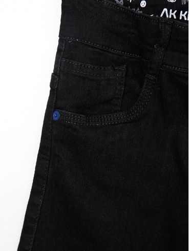 Bermuda Jeans Infantil Para Menino PRETO