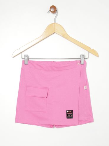 Short Saia Juvenil Para Menina - ROSA