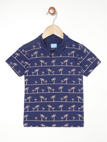 Polo Infantil Para Menino - AZUL