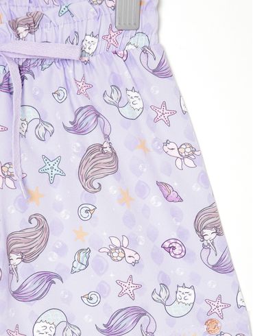 Short Estampado Infantil Para Menina - LILAS