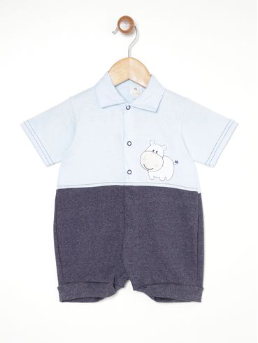 Macacão Infantil Para Bebê- AZUL CLARO