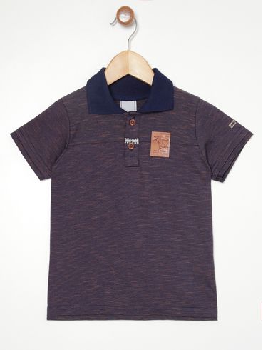 Camisa Polo Infantil Para Menino - MARINHO