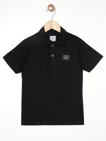 Polo Infantil Para Menino - PRETO