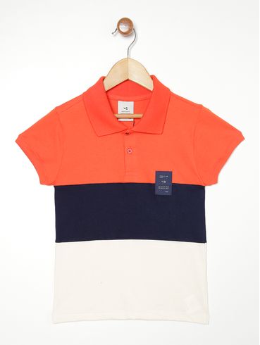 Polo Infantil Para Menino - LARANJA