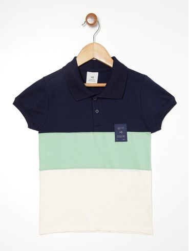 Polo Infantil Para Menino - MARINHO