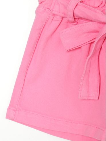 Short Sarja Clochard Infantil Para Menina - ROSA