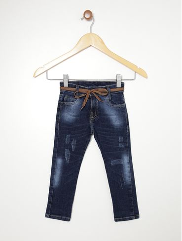 Calça Jeans Infantil Para Menino - AZUL