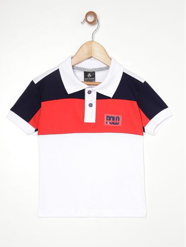 Polo Infantil Para Menino - BRANCO