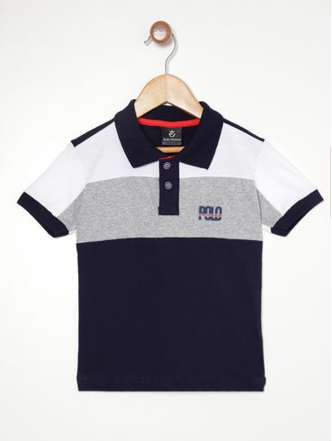 Polo Infantil Para Menino - MARINHO