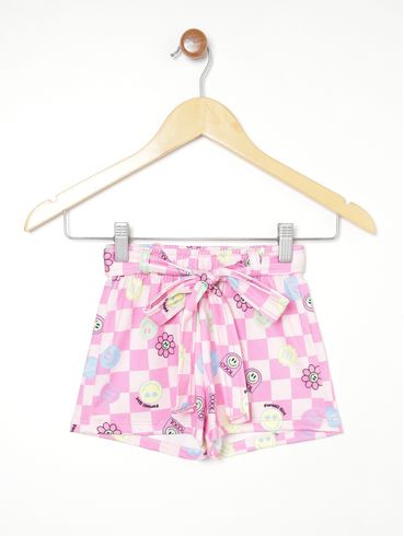 Short Estampado Infantil Para Menina - ROSA