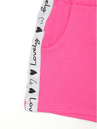 Short Moletom Infantil Para Menina - PINK