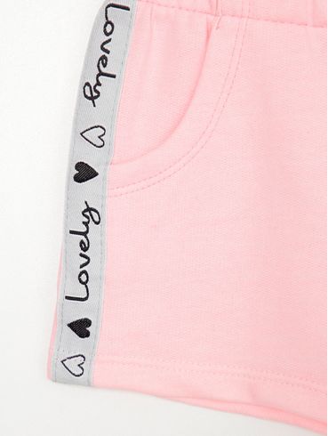 Short Moletom Infantil Para Menina - ROSA