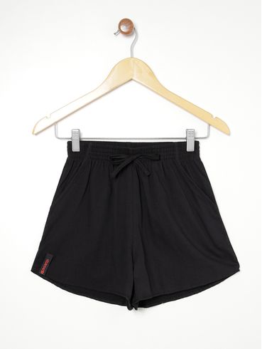 Short Juvenil Para Menina - PRETO