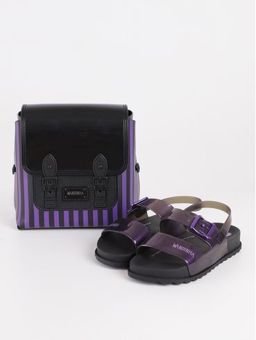 Sandália Grendene Wandinha Infantil Para Menina - ROXO/PRETO