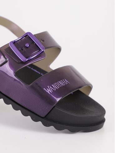 Sandália Grendene Wandinha Infantil Para Menina - ROXO/PRETO