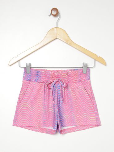 Short Estampado Vels Juvenil Para Menina - ROSA