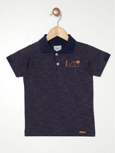 Polo Infantil Para Menino - MARINHO