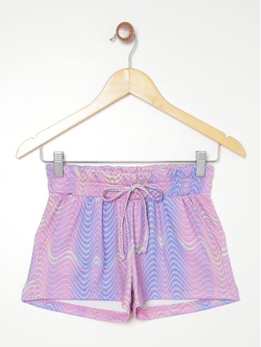 Short Estampado Vels Juvenil Para Menina - LILAS