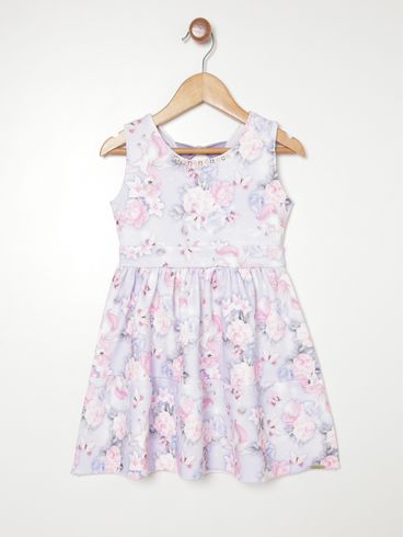 Vestido Estampado Infantil Para Menina - LILAS