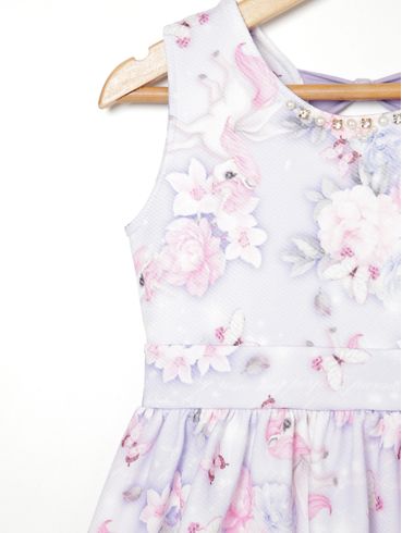 Vestido Estampado Infantil Para Menina - LILAS