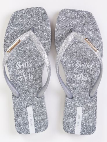 Chinelo Glitter Feminino PRATA