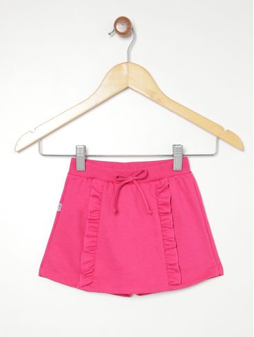 Short Saia Moletinho Infantil Para Menina - PINK