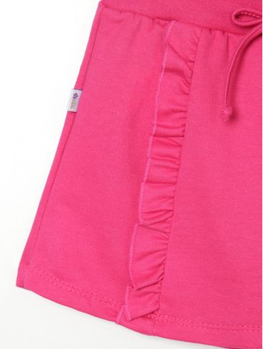 Short Saia Moletinho Infantil Para Menina - PINK