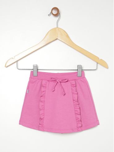 Short Saia Moletinho Infantil Para Menina - ROSA