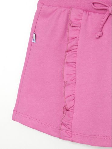 Short Saia Moletinho Infantil Para Menina - ROSA