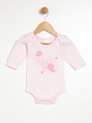 Body Infantil Para Bebê- ROSA