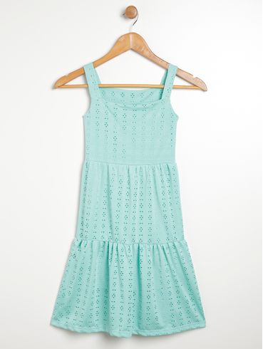 Vestido Laise Juvenil Para Menina - VERDE