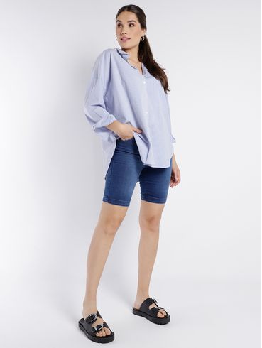 Bermuda Jeans Feminina AZUL