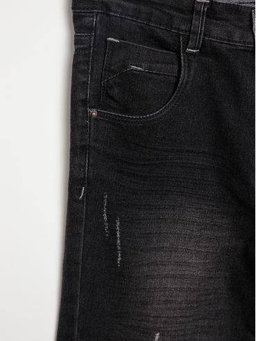 Calça Jeans Juvenil Para Menino PRETO