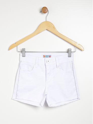 Short Sarja Juvenil Para Menina - BRANCO