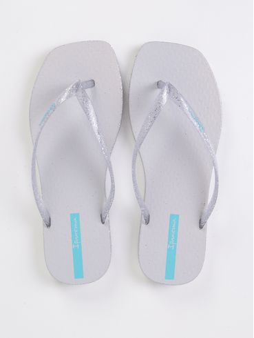 Chinelo Ipanema Edge Maxi Glow Feminino BRANCO/PRATA