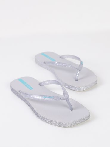 Chinelo Ipanema Edge Maxi Glow Feminino BRANCO/PRATA