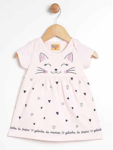 Vestido Infantil Para Bebê- ROSA