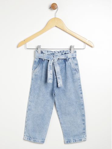 Calça Jeans Clochard Infantil Para Menina - AZUL