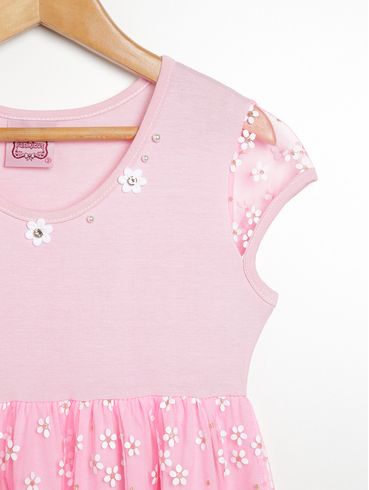 Vestido Infantil Para Menina - ROSA