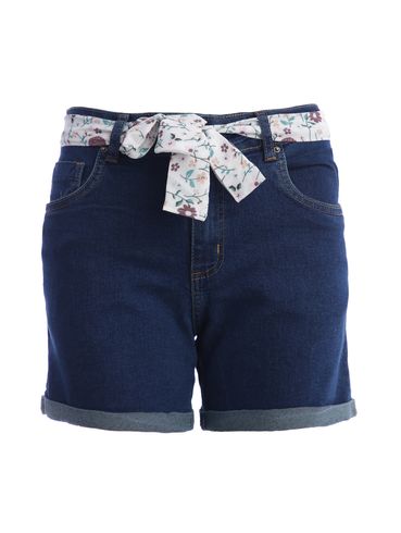 Short com Lenço Feminino AZUL