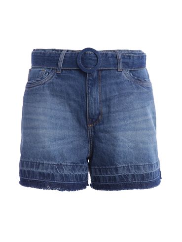 Short Jeans com Cinto Feminino AZUL