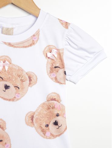 Body Infantil Para Menina - OFF WHITE