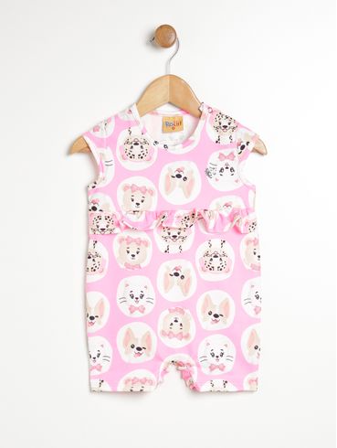 Macacão Infantil Para Bebê- ROSA