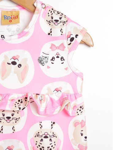 Macacão Infantil Para Bebê- ROSA