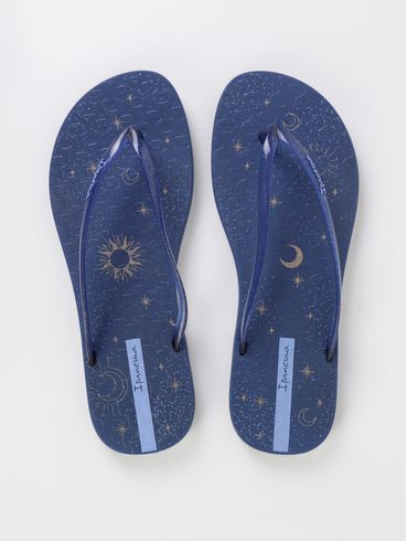 Chinelo Ipanema Easy Star Feminino AZUL/DOURADO