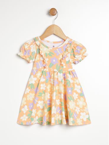 Vestido Infantil Para Bebê- LARANJA