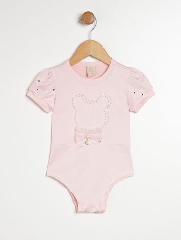 Body Infantil Para Menina - ROSA